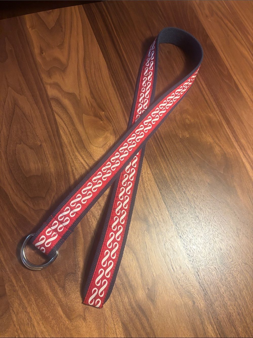 Vineyard Vines Red, White & Blue Webbed D Ring Belt
